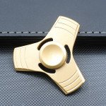 Wholesale Tri Aluminum Fidget Spinner Stress Reducer Toy for Autism Adult, Child (Gold)